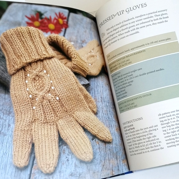 Knitting With Beads: 30 Beautiful Sweaters Scarves Hats & Gloves Hardback Book - Picture 11 of 16